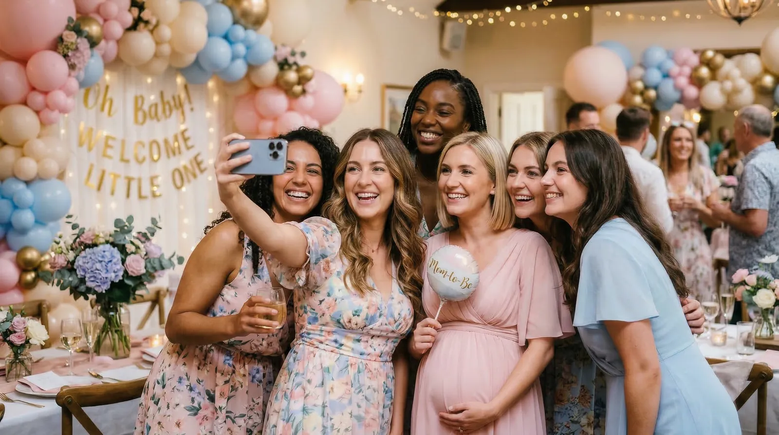 Baby shower with guests