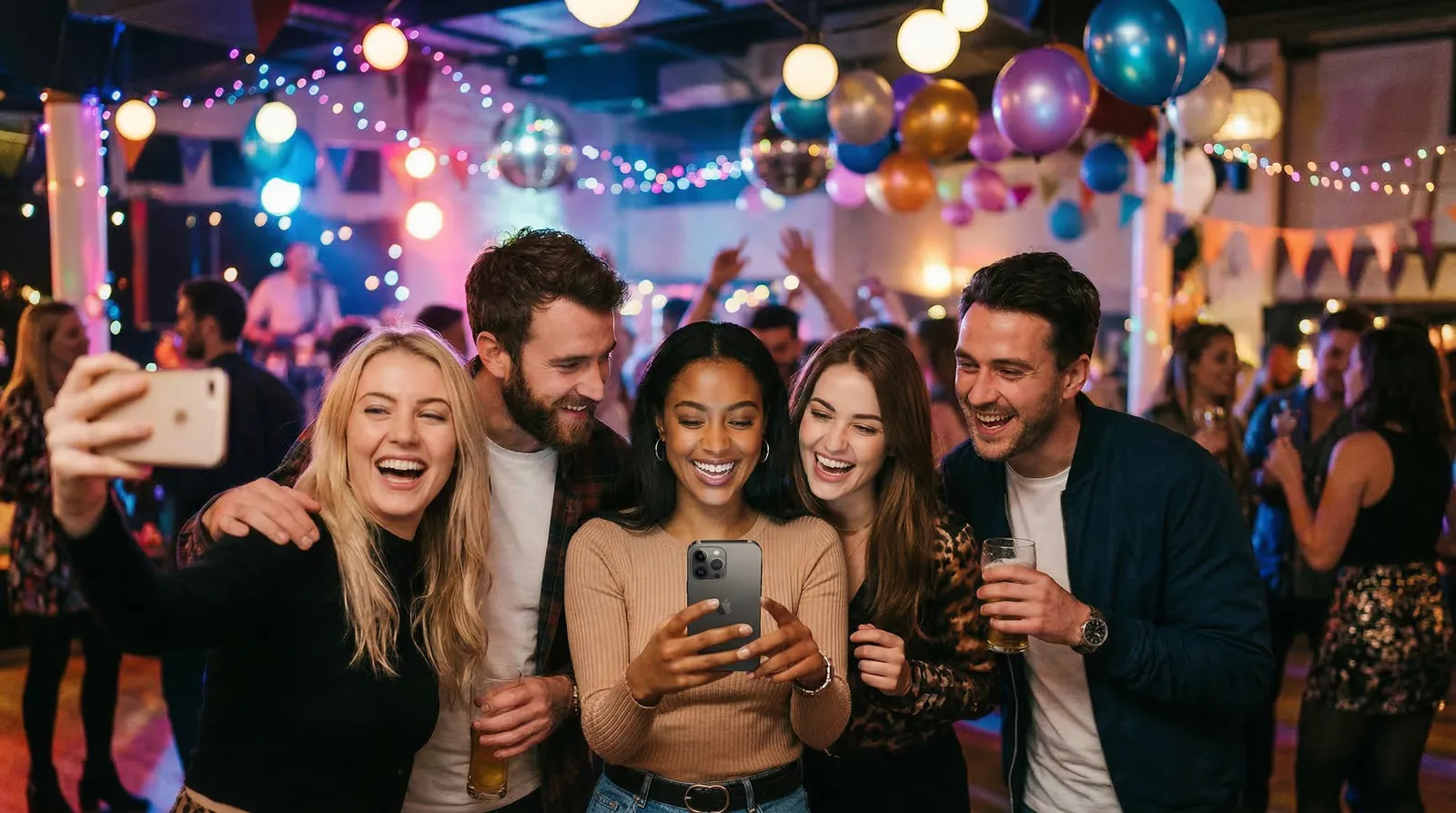 Event guests uploading photos from their phones with no app